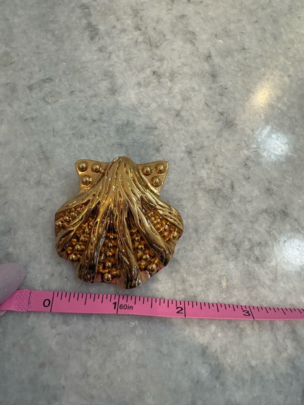 Versace Gold Statement Shell Earrings - Picture 5 of 6